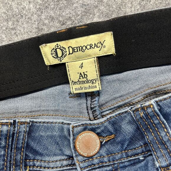 Democracy Jeans Women's 4 AB Technology Skinny Blue Denim Stretch Pants - Picture 4 of 13